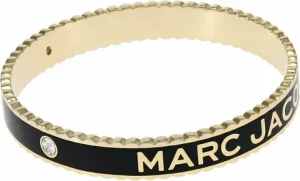 marc by marc jacobs black rubber gold end cap bangle