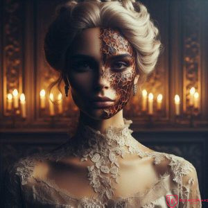 countess with half burn face ai