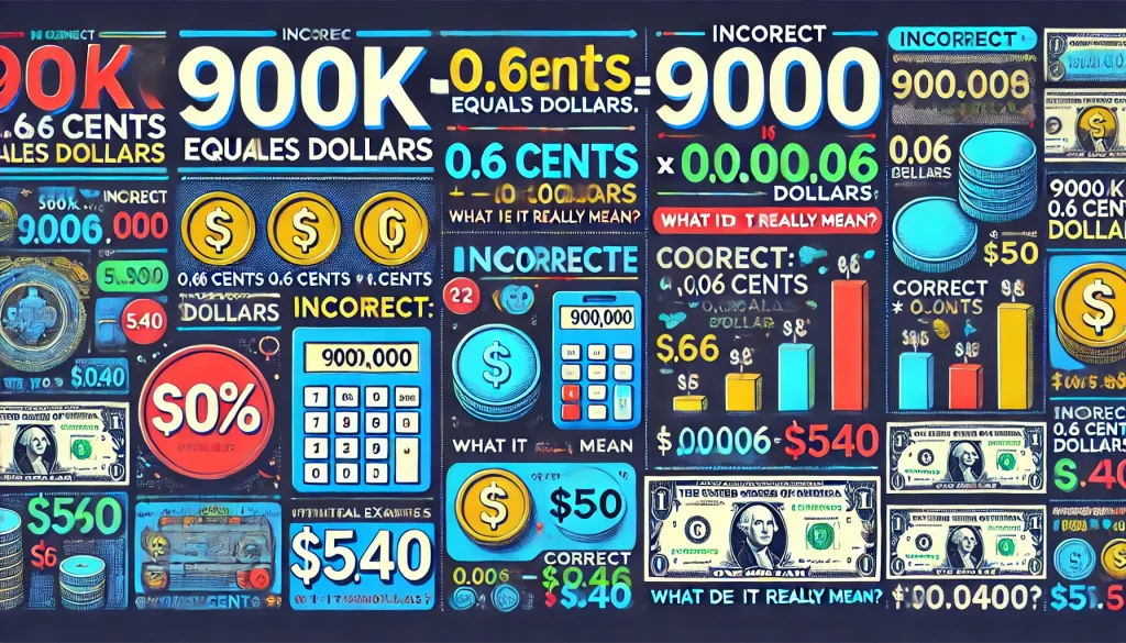 900k 0.06 Cents Equals Dollars: A Simple Guide to Currency Conversion