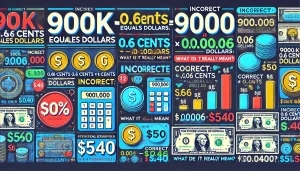 900k 0.06 cents equals dollars