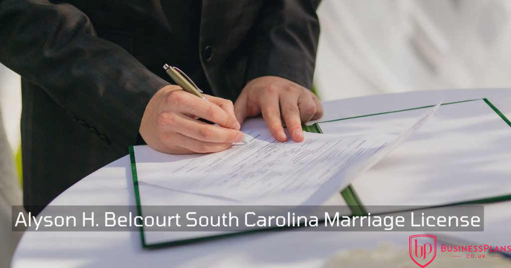 Alyson H. Belcourt South Carolina Marriage License 