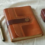 small black hardcover leather journal 7.34